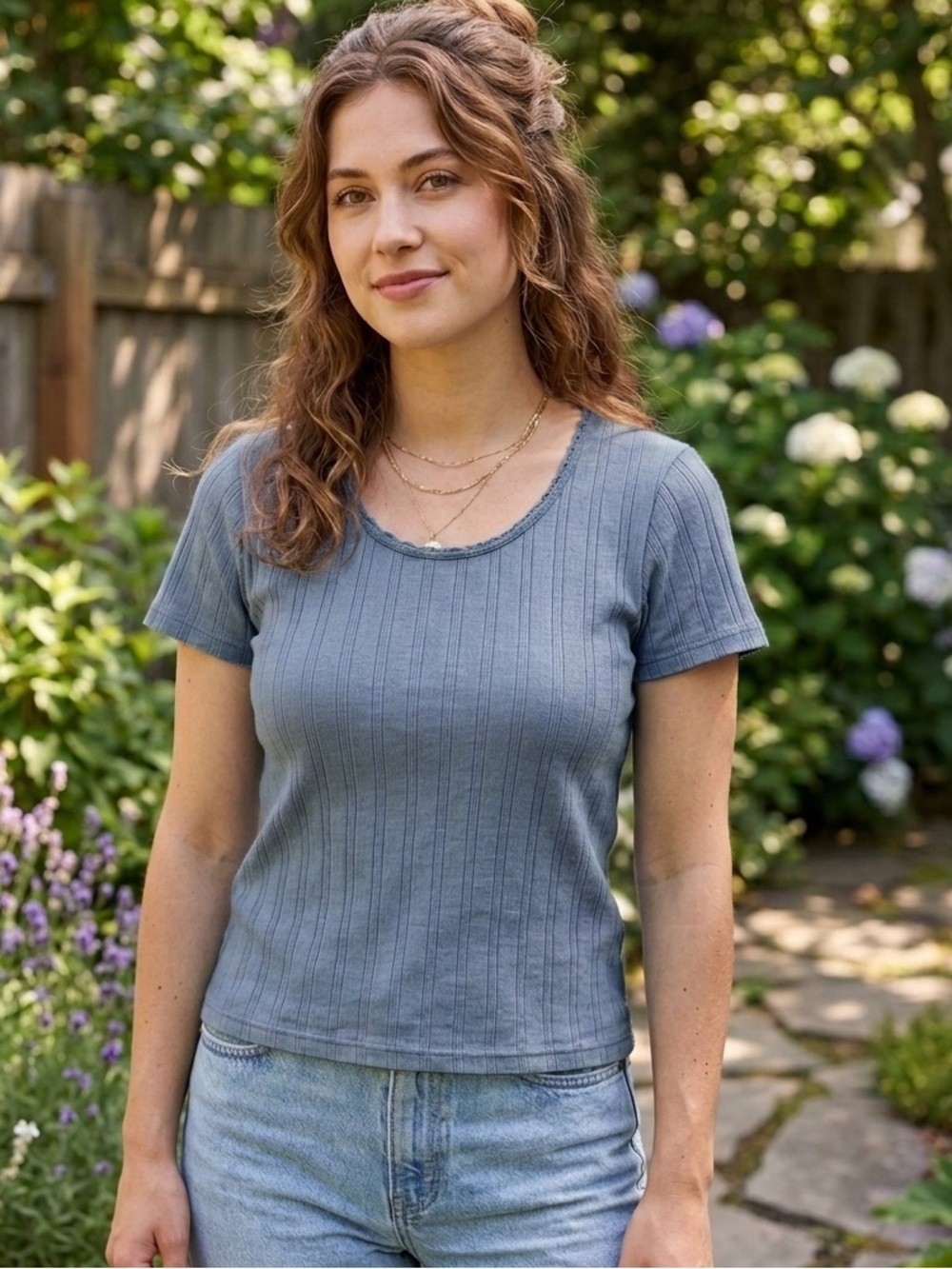 Cherokee Light Blue Short Sleeve Tee